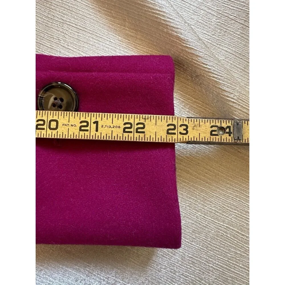 BANANA REPUBLIC Womens‎ Small Pink Double Breasted WOOL Blend Pea Coat Jacket - Picture 8 of 11